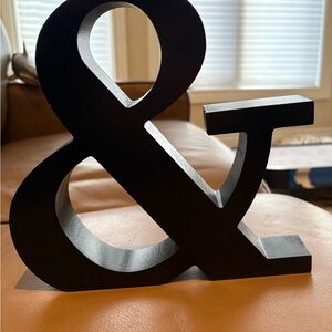 Black Ampersand Decor
